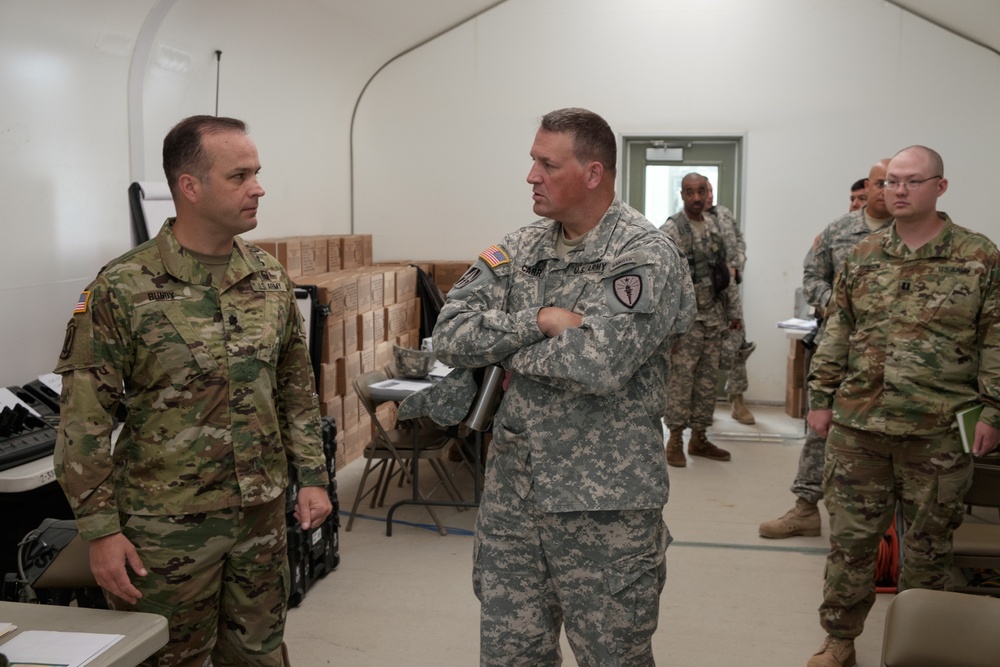 Indiana Adjutant General Visits Troops at Ft. Knox