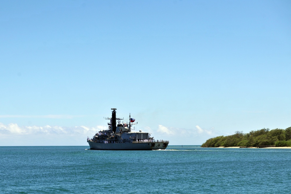 Chilean Navy frigate CNS Almirante Cochrane (FF 05) Departs Joint Base Pearl Harbor-Hickam Following the Conclusion of RIMPAC 2016