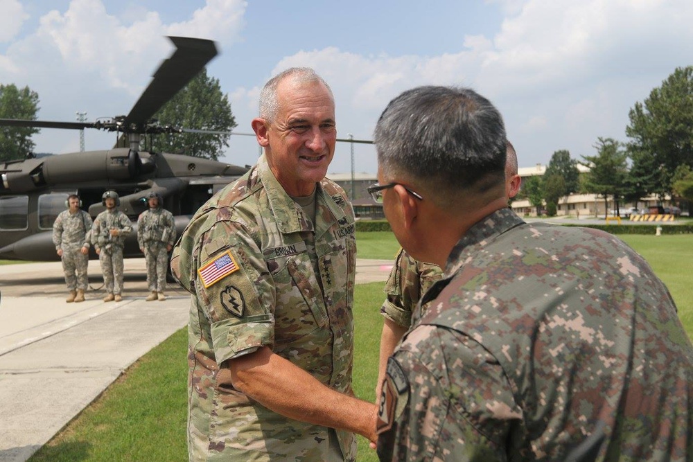 US Army Pacific Commanding General Gen. Robert Brown Visits Korea