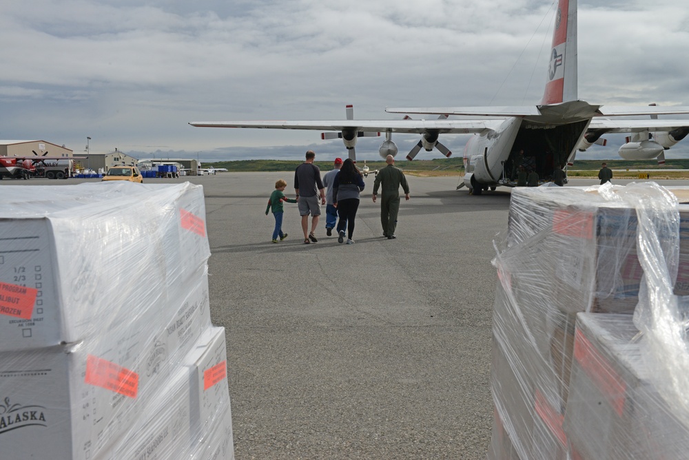 Air Station Kodiak transports donated frozen fish