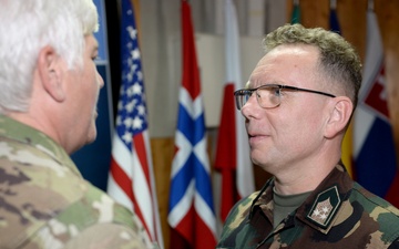 Outgoing chief of staff, chief support presented Army Commendation Medal