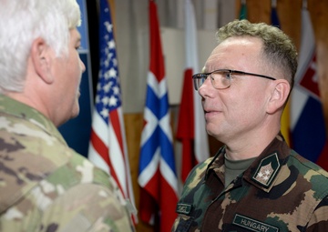 Outgoing chief of staff, chief support presented Army Commendation Medal