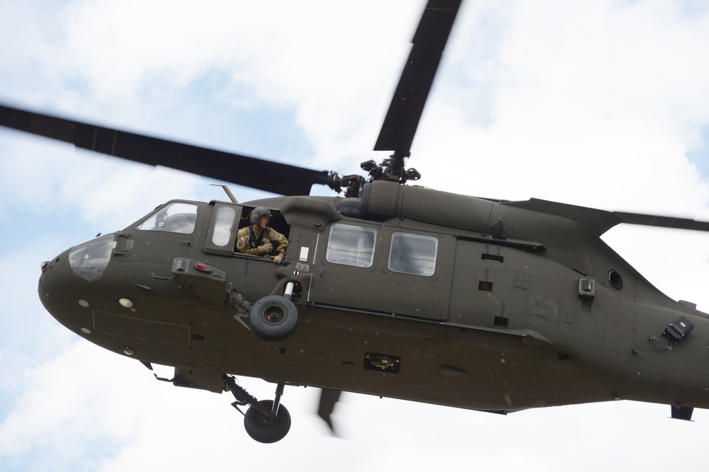 3rd Battalion, 501st Aviation Regiment, 1st Armored Division Combat Aviation Brigade conducts an aerial gunnery at the 7th Army Training Command's Grafenwoehr Training Area