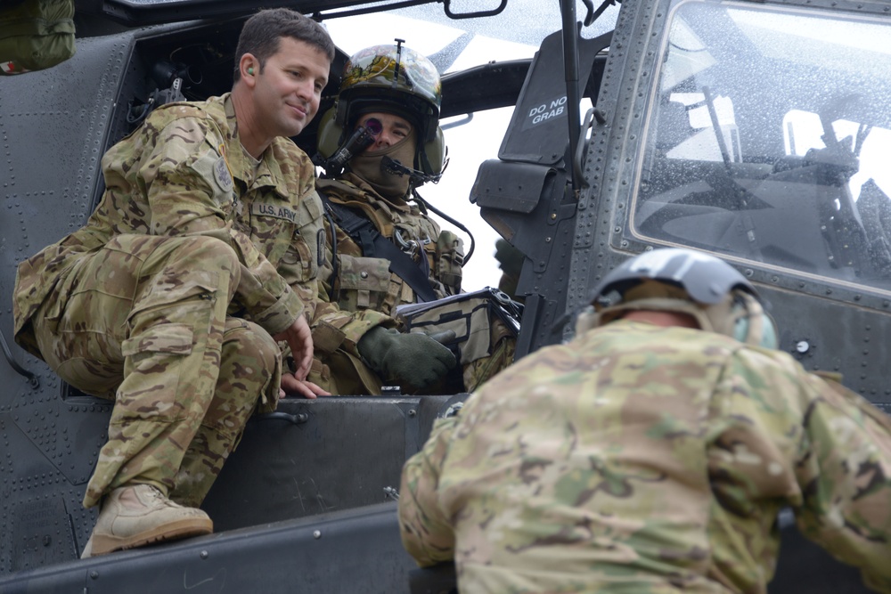 1st Battalion (Attack), 3rd Aviation Regiment, 12th Combat Aviation Brigade conducts an aerial gunnery at the 7th Army Training Command's Grafenwoehr Training Area