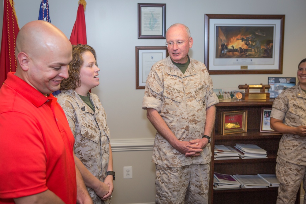 Award Ceremony for SSgt Brittany M. Clayborne, August 4, 2016