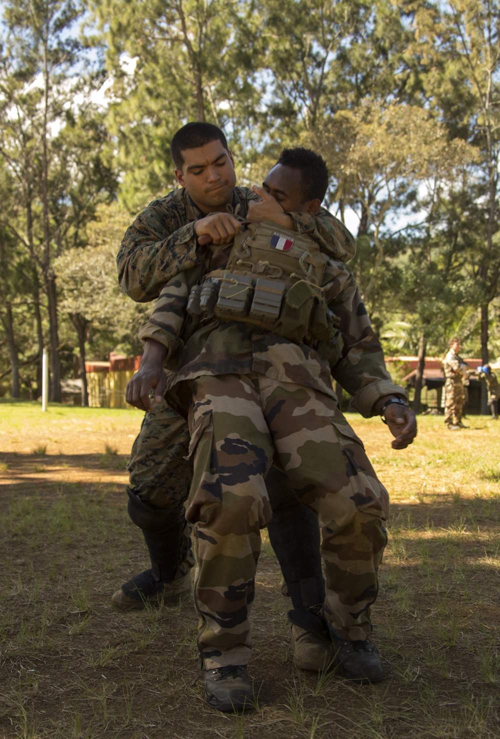 French Marines teach self-defense, tactical knife techniques