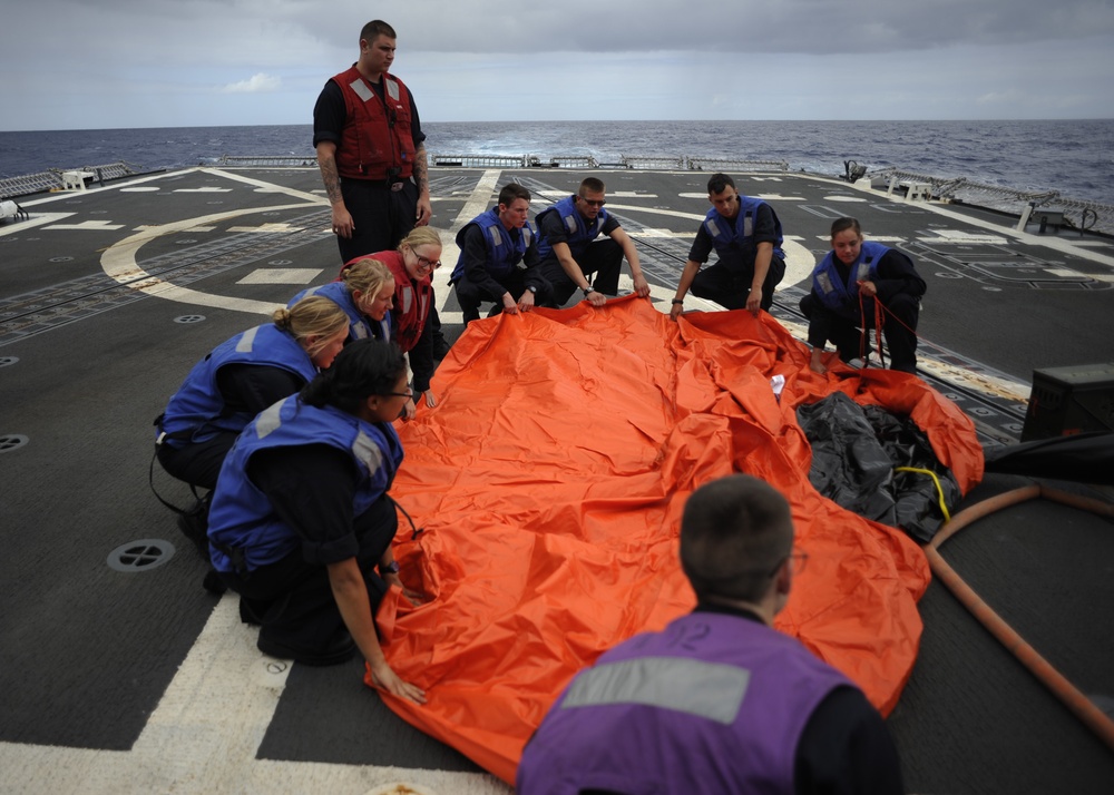 160811-N-LI612-129
PACIFIC OCEAN (August 11, 2016) Sailor prepares a killer tomato for a gun exercise on the flight deck aboard the Arleigh Burke-class guided-missile destroyer USS Shoup (DDG 86). Shoup is currently underway conducting routine operations.