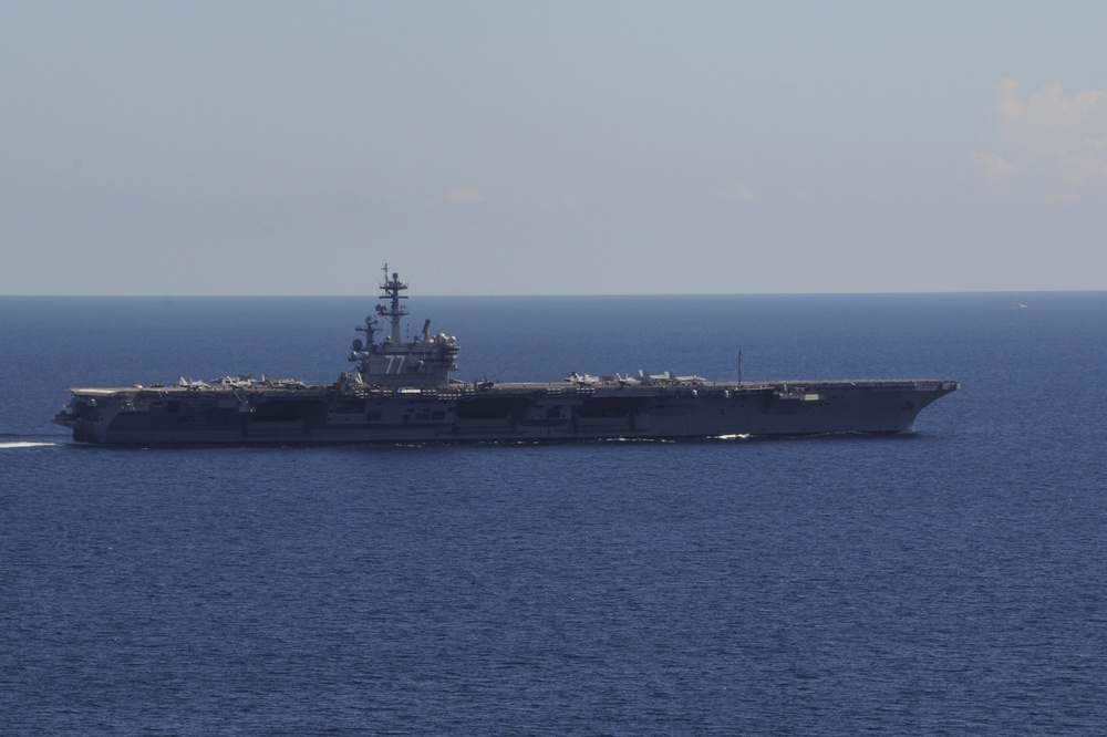 aboard the aircraft carrier USS George H.W. Bush (CVN 77). GHWB recently started a training and qualification cycle in preparation for a 2017 deployment.