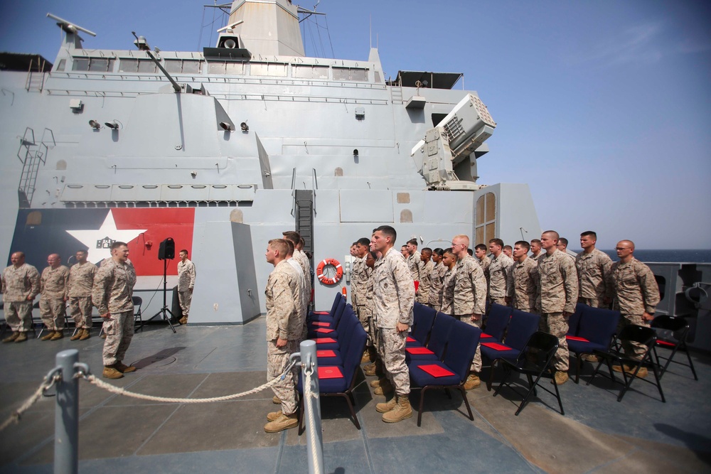 22nd MEU Marines, USS San Antonio Sailor Graduate Corporals Course