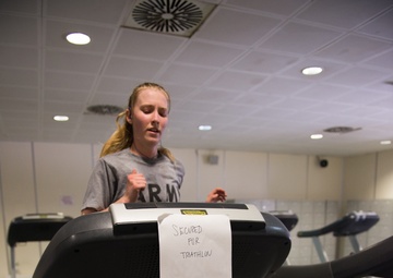 NATO ROLE III MMU HOSTS INDOOR TRIATHALON