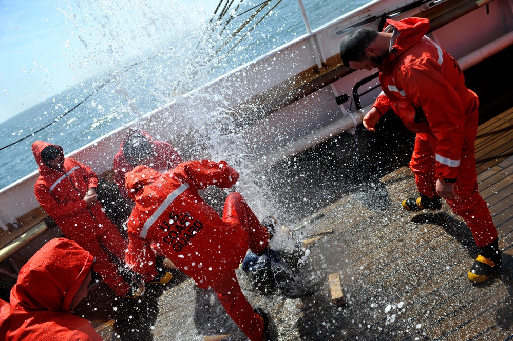 Coast Guard Officer Candidates learn critical damage control skills