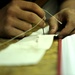 Coast Guard Cutter Eagle crewmembers learn and practice sewing sails