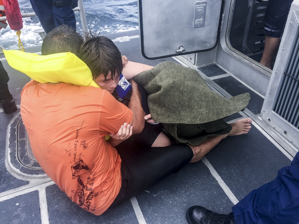 Coast Guard rescues 4 capsized boaters 24 miles southwest of Matanzas Pass Preserve