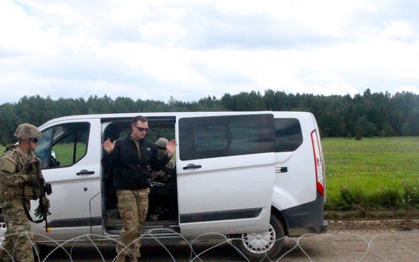 Soldiers conduct area security training in Estonia