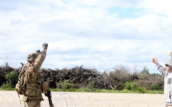 Soldiers conduct area security training in Estonia