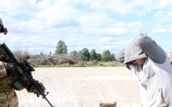 Soldiers conduct area security training in Estonia