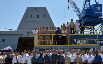 International Officers Tour Future USS Zumwalt