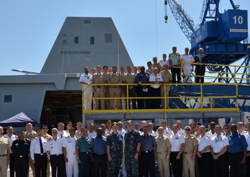 International Officers Tour Future USS Zumwalt