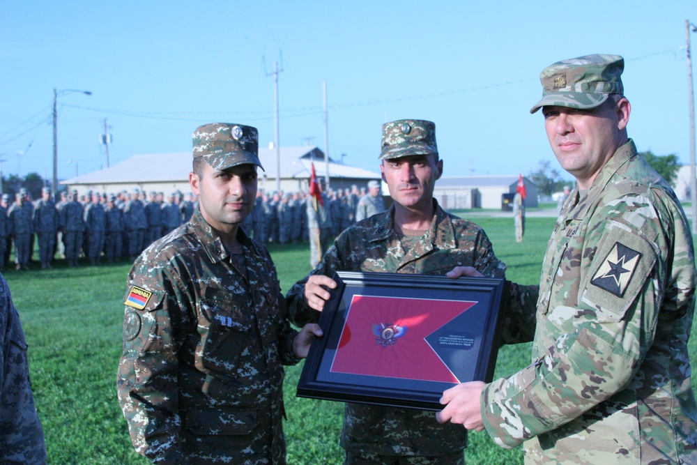 Armenian Soldiers visit the 891st Engineer Battalion, Kansas Army National Guard