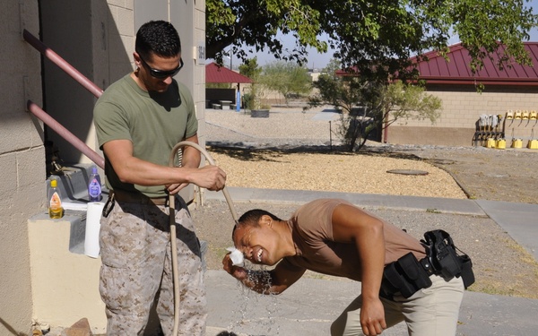 SAF takes pepper spray training at MCLB Barstow
