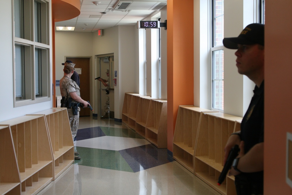 Quantico holds active shooter exercise at Crossroads Elementary school