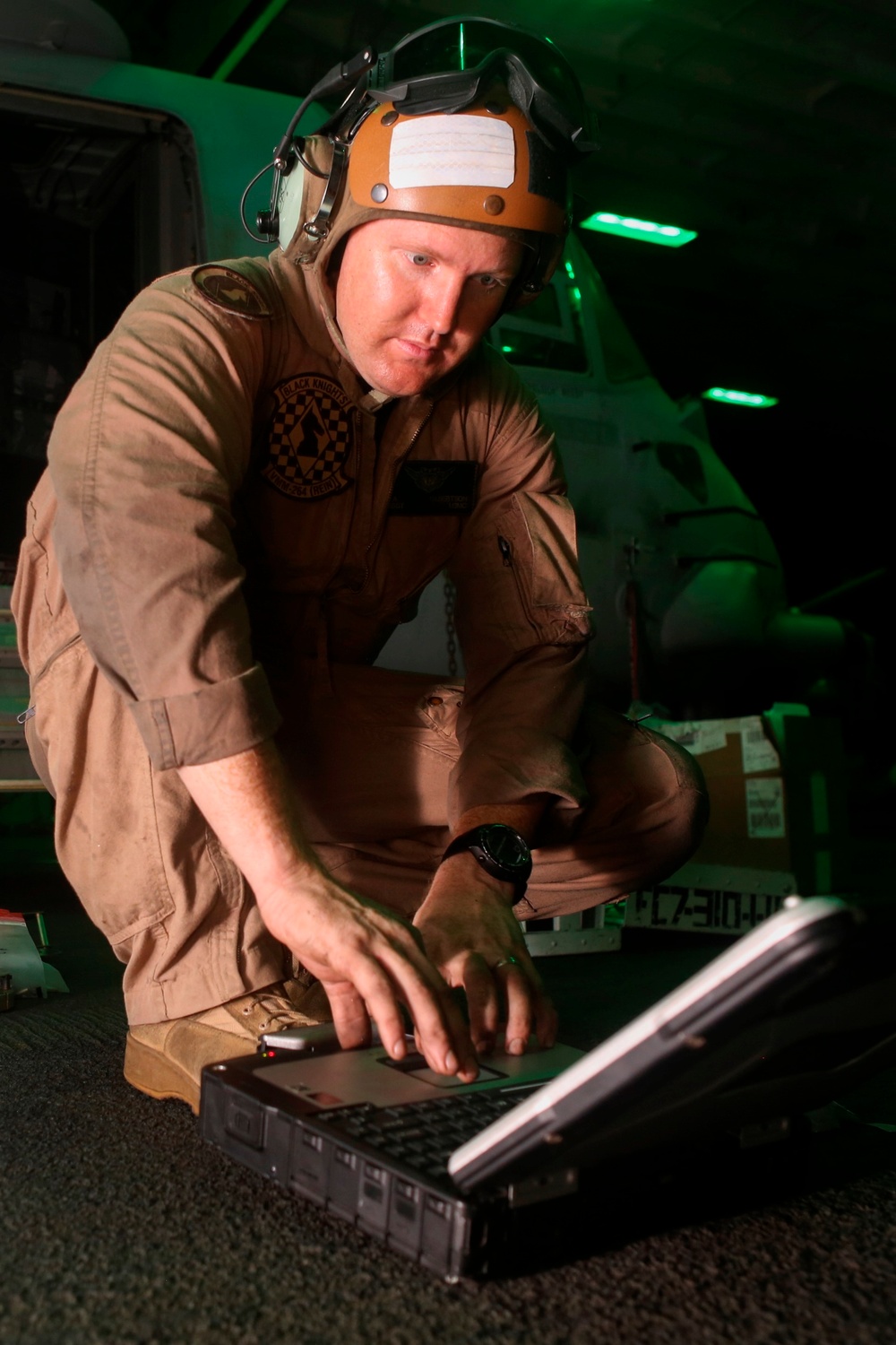 22nd MEU Marines Conduct Aircraft Maintenance Aboard Wasp