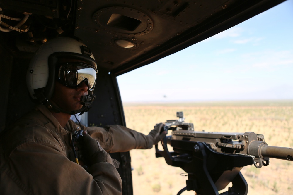 Hueys provide air support during Exercise Koolendong 16