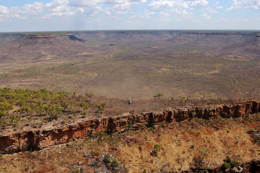 Hueys provide air support during Exercise Koolendong 16