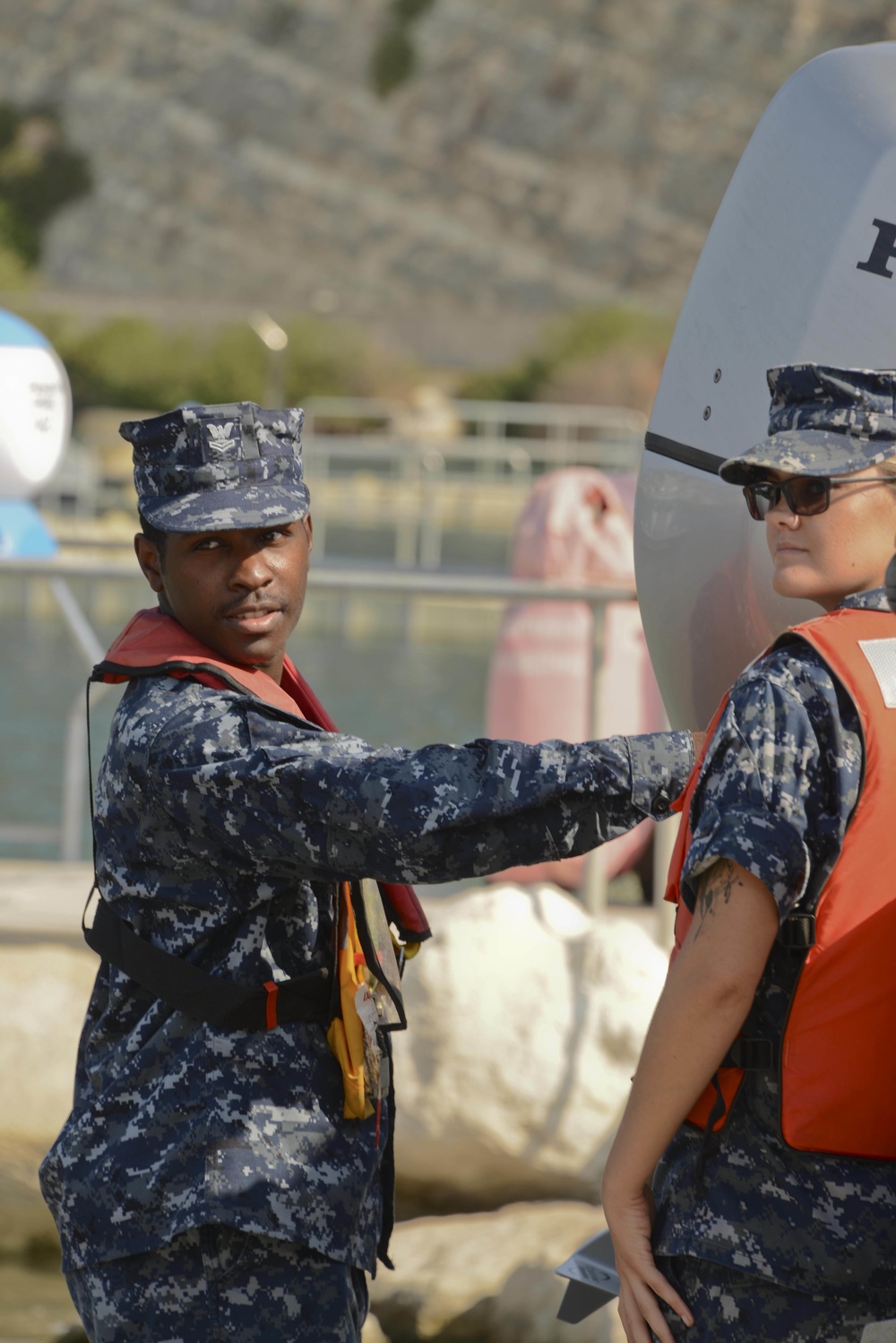 U.S. Naval Support Activity Souda Bay Port Operations Department participates in a maritime readiness training exercise