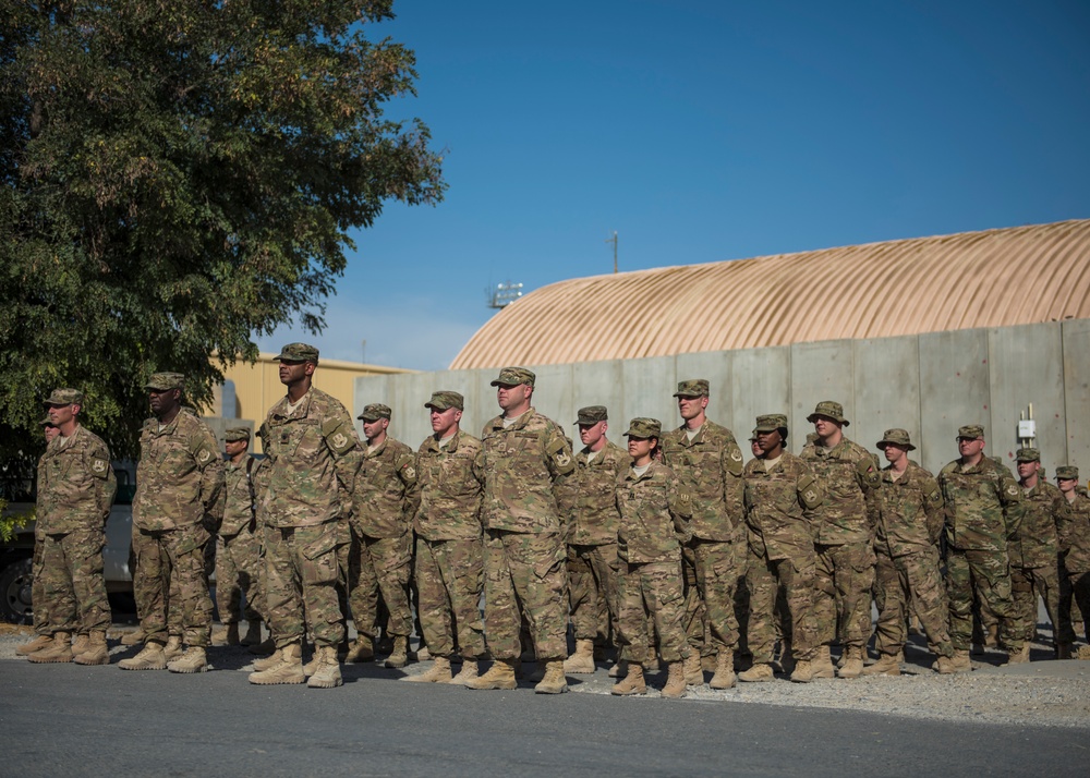 455th AEW holds retreat ceremony