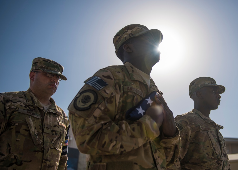 455th AEW holds retreat ceremony