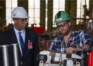 Assistant Secretary of the Navy Visits Shipyard