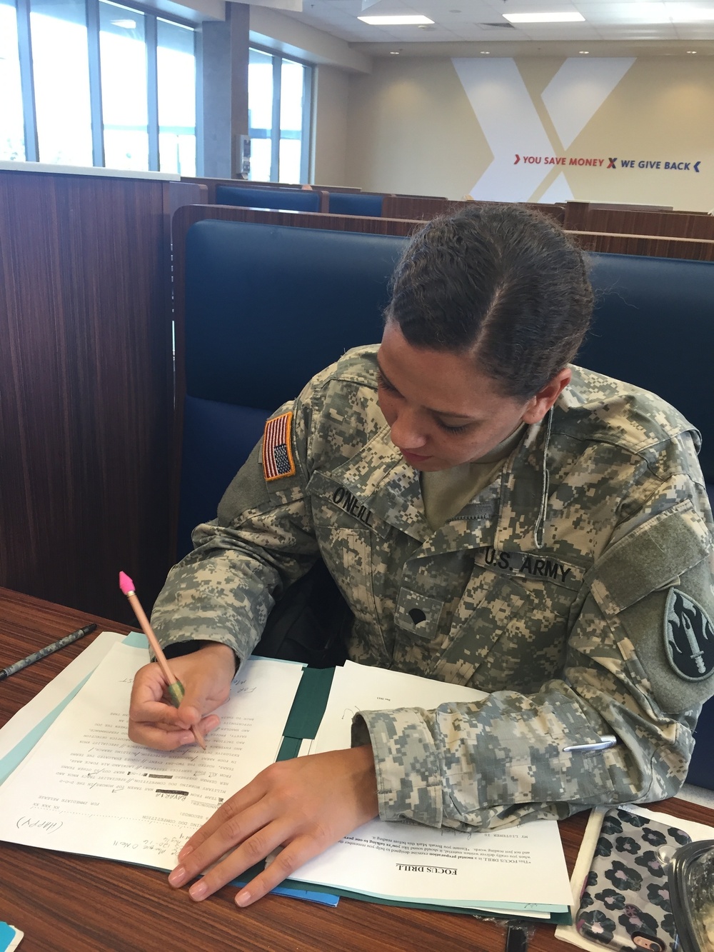 Soldier tackles Broadcast Writing