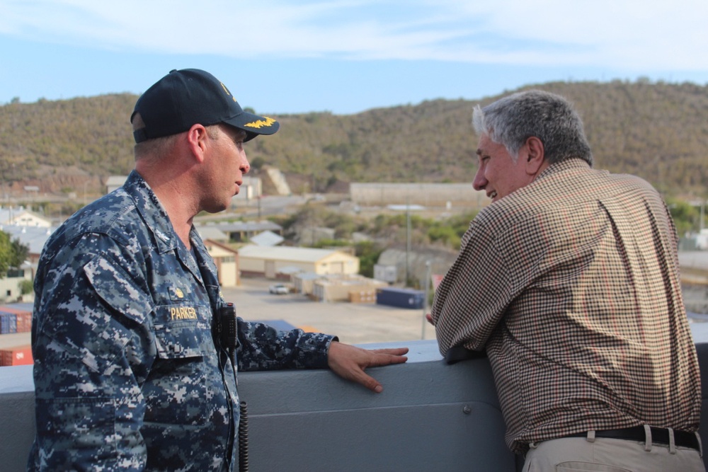 U.S. Ambassador to Jamaica tours the USS John P. Murtha