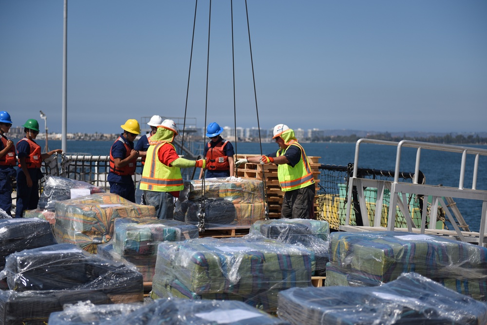 U.S. Coast Guard Offloads 11 tons of cocaine in San Diego