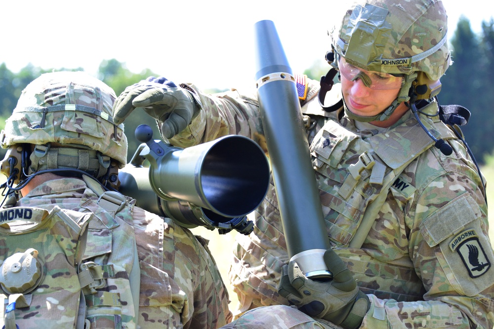 1-91 Cavalry Regiment fires M3 Carl Gustav rocket launcher