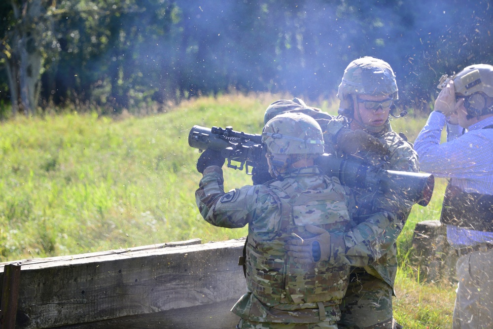 1-91 Cavalry Regiment fires M3 Carl Gustav rocket launcher