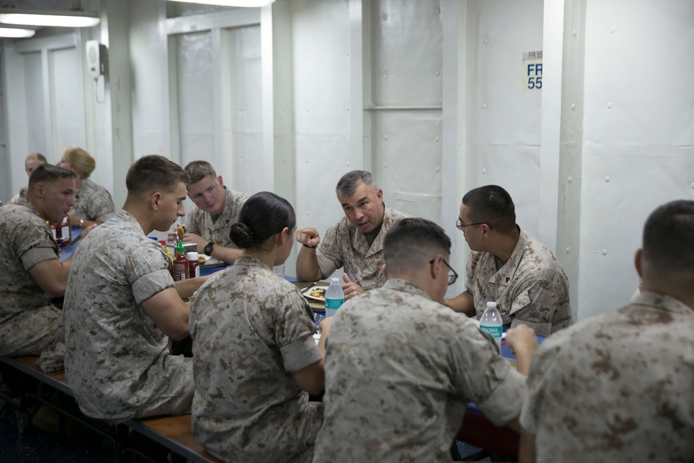 Commander, U.S. Marine Corps Forces Command visits USS Bataan during Bold Alligator 16