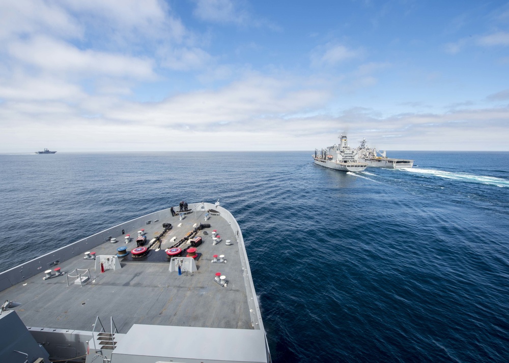 USS Somerset Underway Replenishment with USNS Yukon