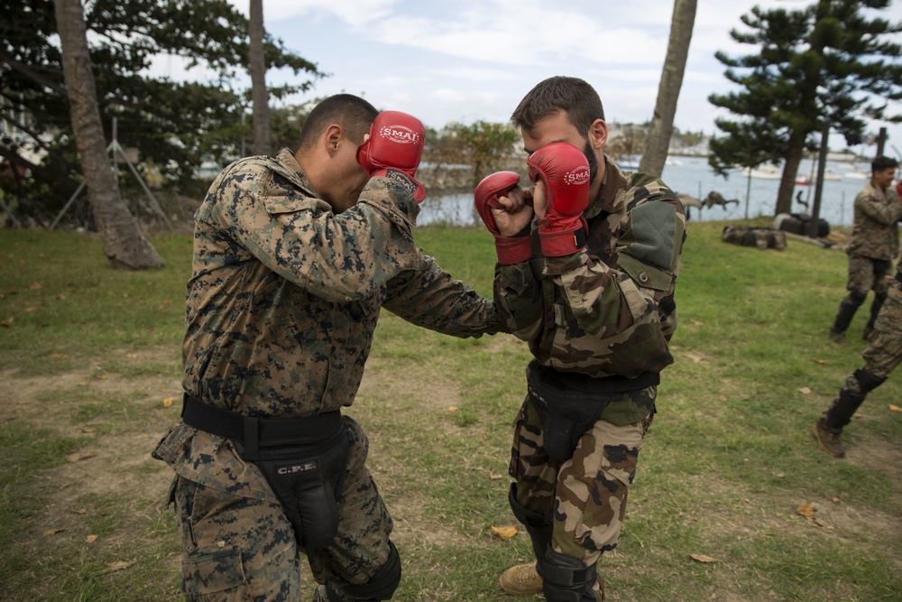 U.S. Marines, French Army duel: Allies participate in close combat training