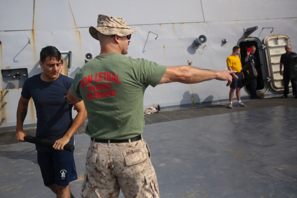 22nd MEU Marines Conduct OC Spray Training