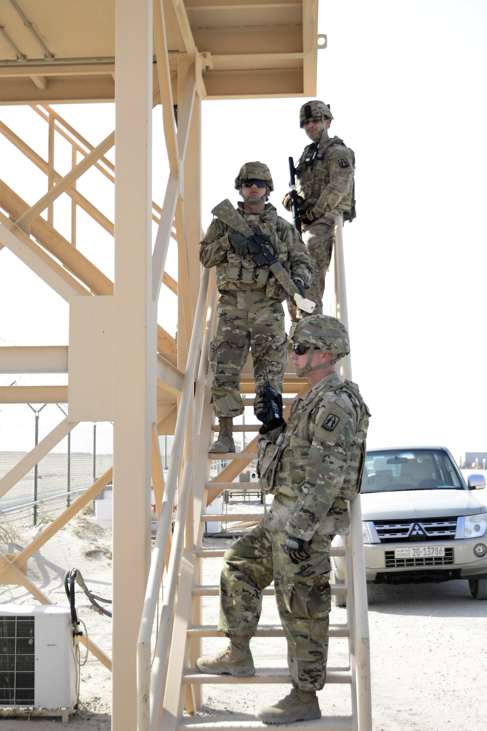 335th Soldiers Conduct Tower Duty