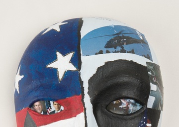 Art Therapy Masks, NICoE/Walter Reed, on Display at NMHM Aug-Sept 2016
