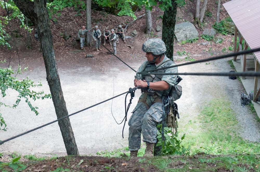 Soldier Conducts Mountain Warfare Training