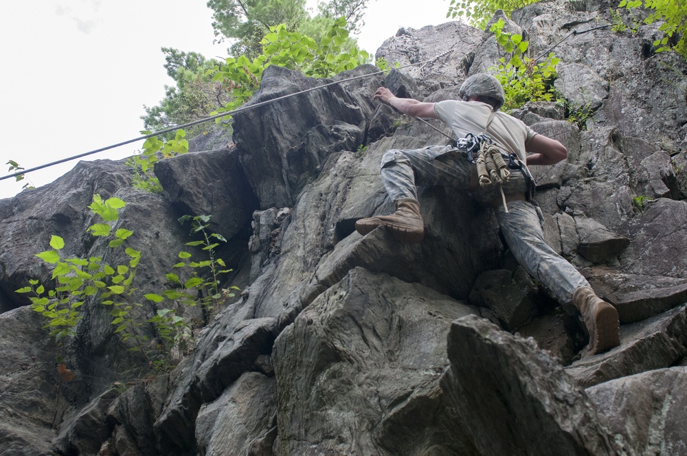 Soldier Conducts Mountain Warfare Training