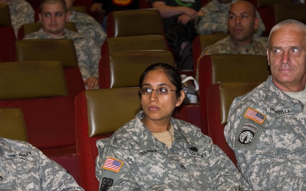 4IDSB CSM visits Sister Sustainment Brigade in California