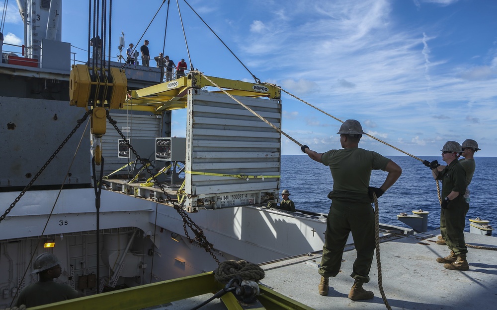 Marines conduct crane operations during exercise Bold Alligator 16