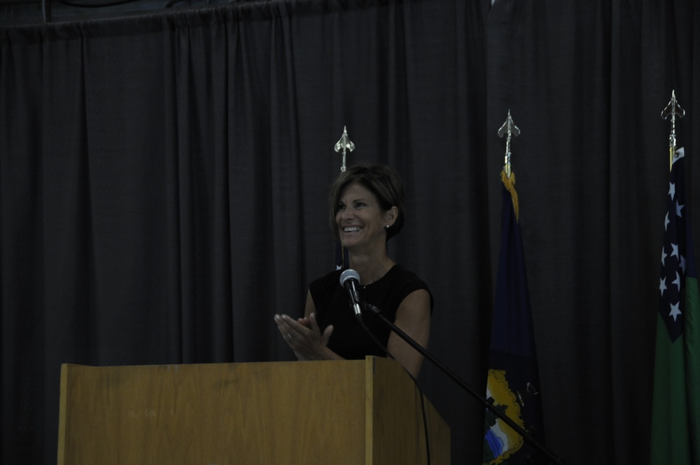 Green Mountain Power President/CEO Mary Powell is a guest speaker at the Vermont Air National Guard's 70th Anniversary celebration