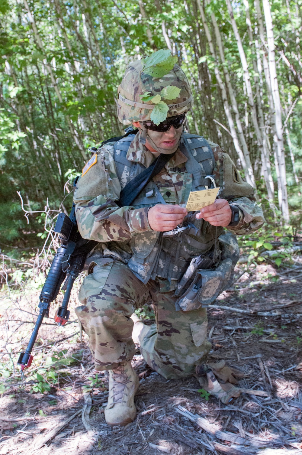 Soldier Conducts Improvised Explosive Device Training Lane