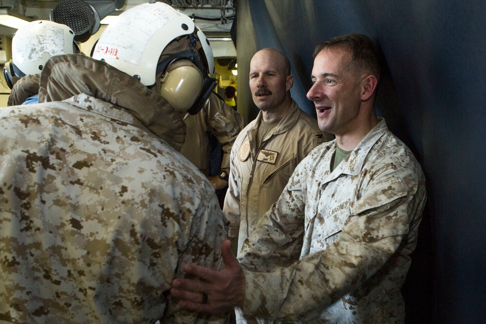 AFRICOM CG Visits 22nd MEU aboard USS Wasp
